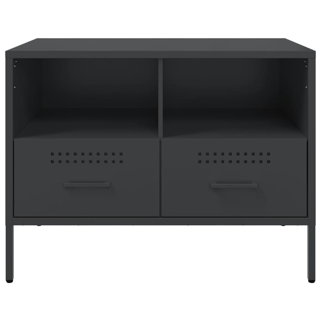 Mobile TV Nero 68x39x50,5 cm in Acciaio