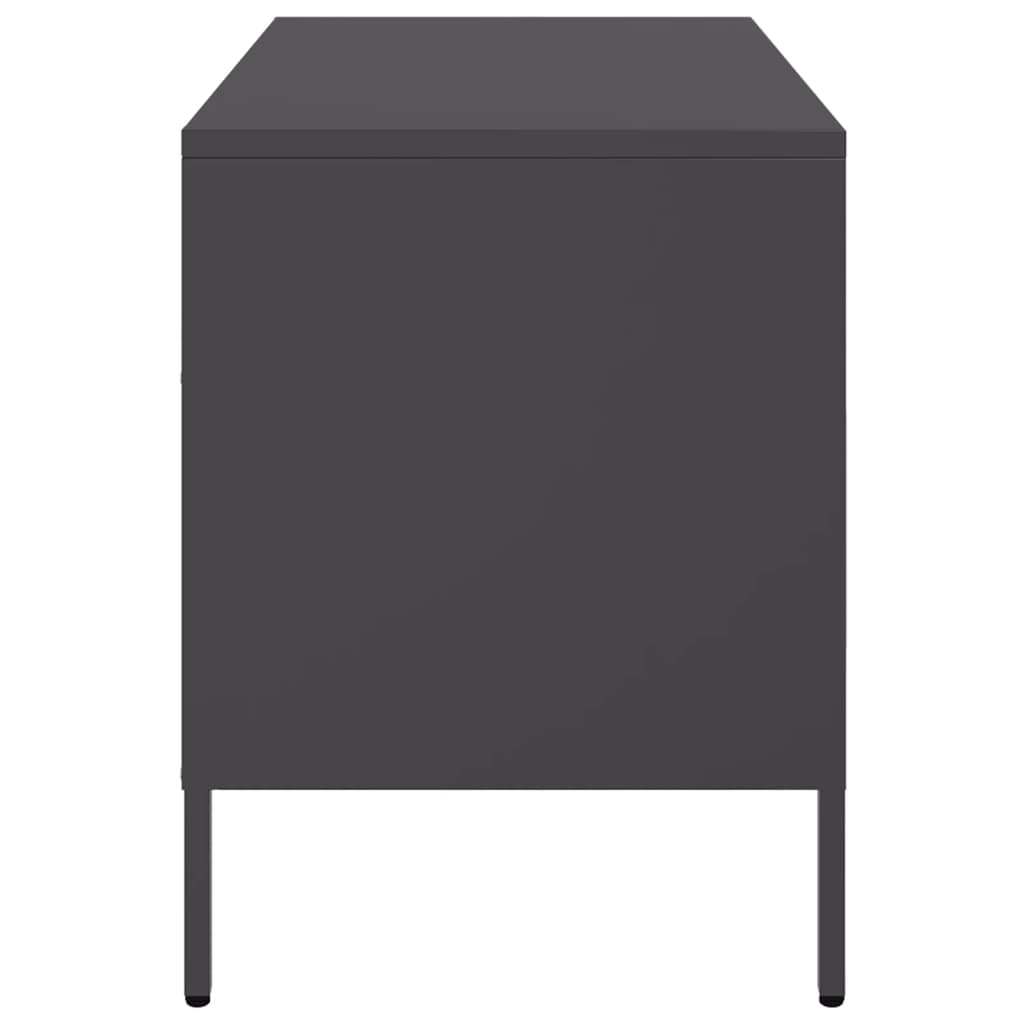 Mobile TV Nero 68x39x50,5 cm in Acciaio