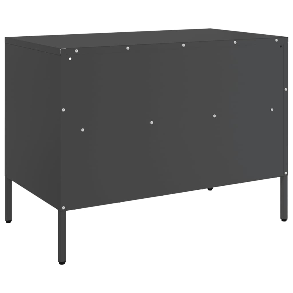 Mobile TV Nero 68x39x50,5 cm in Acciaio