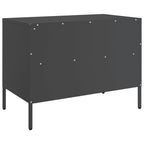 Mobile TV Nero 68x39x50,5 cm in Acciaio