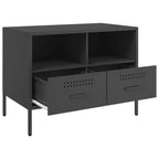 Mobile TV Nero 68x39x50,5 cm in Acciaio