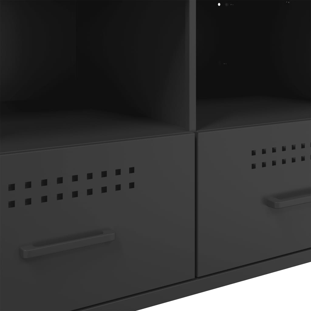 Mobile TV Nero 68x39x50,5 cm in Acciaio