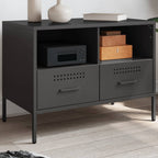 Mobile TV Nero 68x39x50,5 cm in Acciaio
