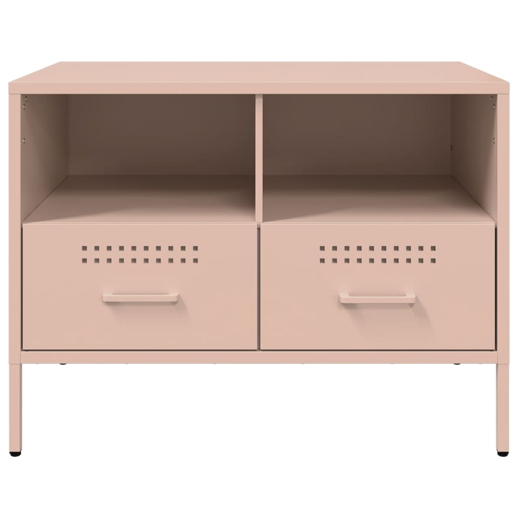 Mobili TV 2pz Rosa 68x39x50,5 cm in Acciaio