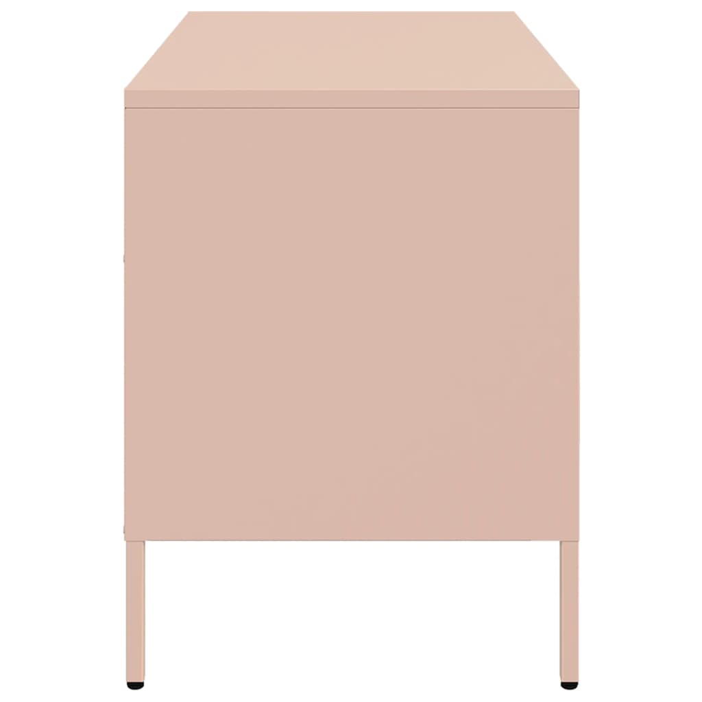 Mobili TV 2pz Rosa 68x39x50,5 cm in Acciaio