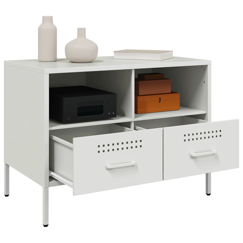 Mobili TV 2pz Bianchi 68x39x50,5 cm in Acciaio