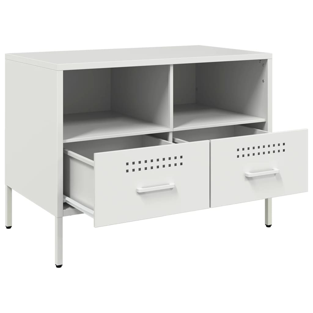 Mobili TV 2pz Bianchi 68x39x50,5 cm in Acciaio