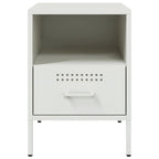 Comodini 2 pz Bianchi 36x39x50,5 cm in Acciaio