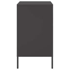 Comodino Nero 36x39x68 cm in Acciaio