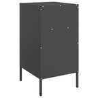 Comodino Nero 36x39x68 cm in Acciaio
