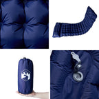 Materasso Campeggio Autogonfiabile Cuscini 1 Persona Blu Marino