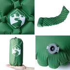 Materasso Campeggio Gonfiabile con Cuscino 1 Persona Verde