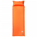 Materasso Campeggio Autogonfiabile Cuscini 1 Persona Arancio