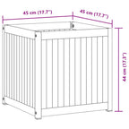 Fioriera da Giardino 45x45x44 cm in Legno Massello di Acacia
