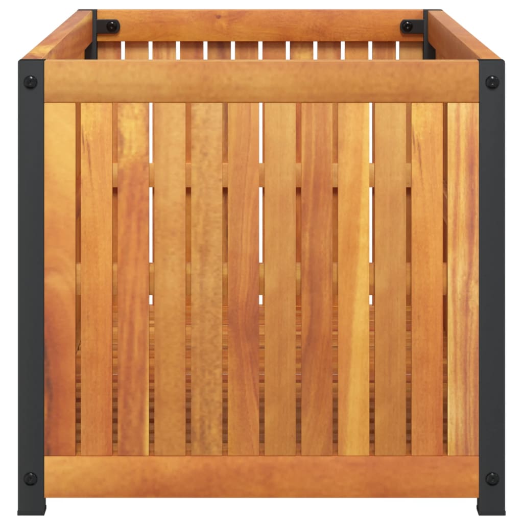 Fioriera da Giardino 85x45x44 cm in Legno Acacia e Acciaio
