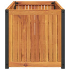 Fioriera da Giardino 110x45x44 cm in Legno Acacia e Acciaio