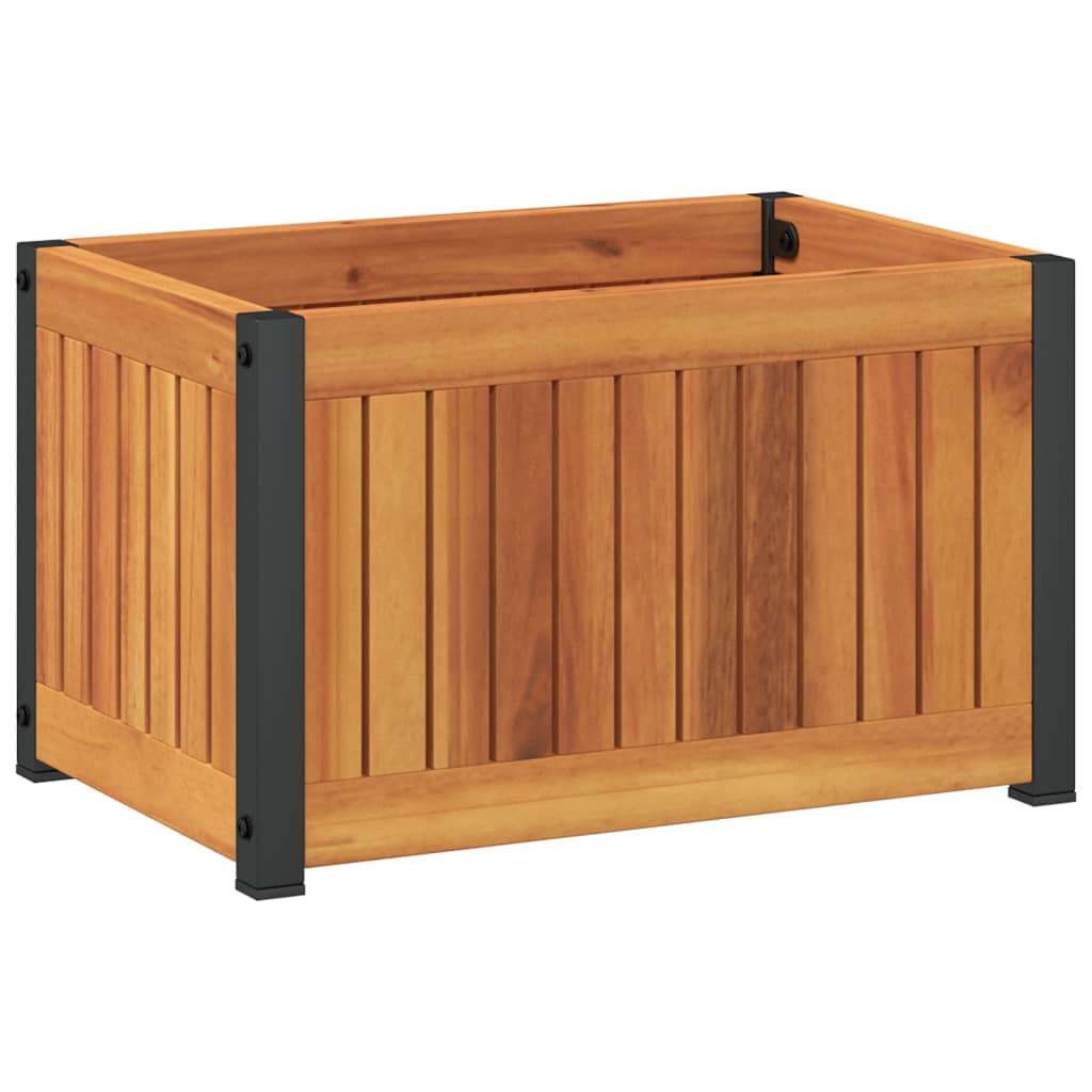 Fioriera da Giardino 45x30x27,5 cm in Legno Massello di Acacia