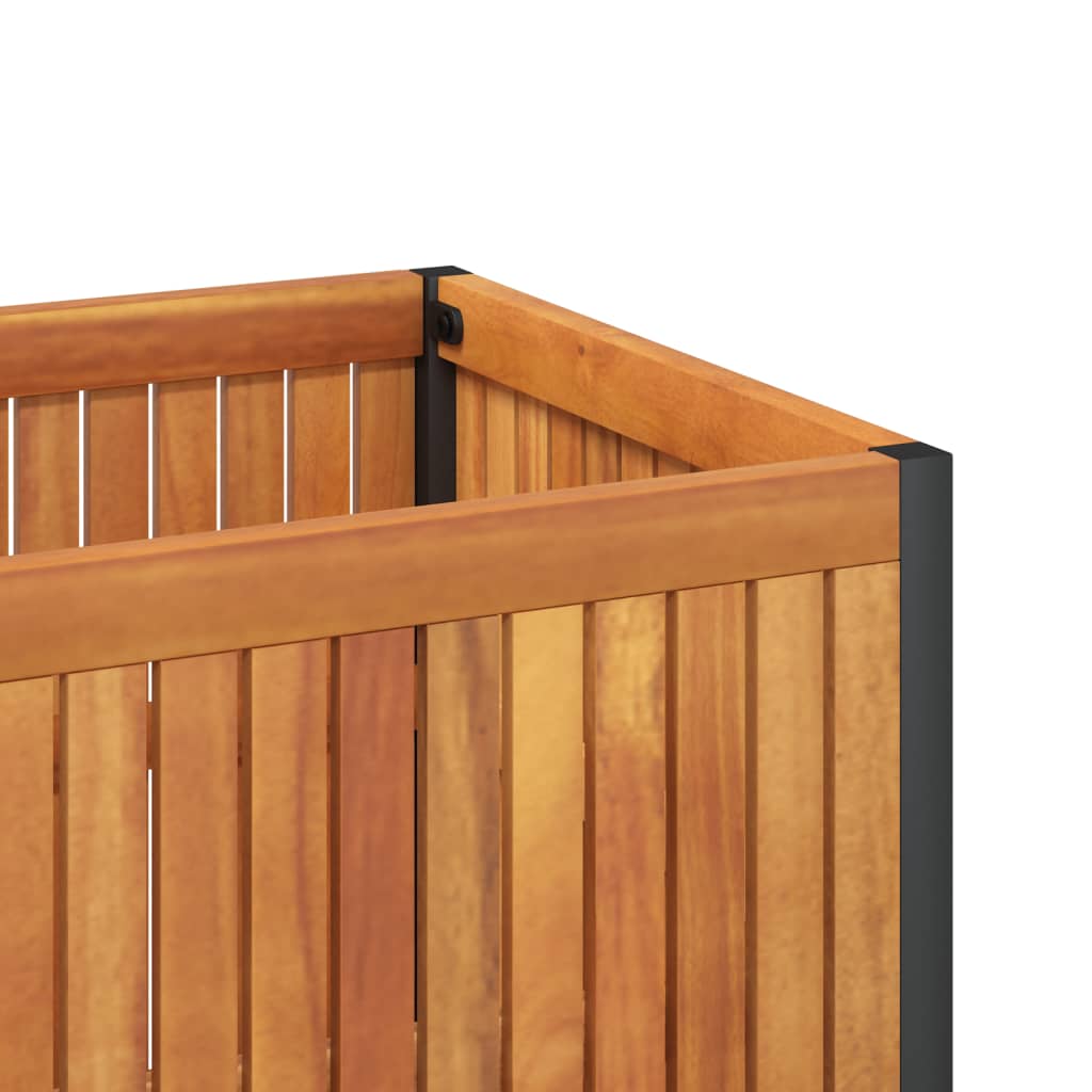 Fioriera da Giardino 45x30x27,5 cm in Legno Massello di Acacia