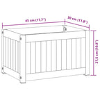 Fioriera da Giardino 45x30x27,5 cm in Legno Massello di Acacia