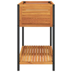 Fioriera con Ripiano 110x45x80 cm in Legno Acacia e Acciaio