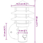Applique per Esterno con Sensore Argento in Acciaio Inox