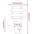 Applique per Esterno con Sensore 2 pz Argento in Acciaio Inox