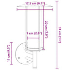 Applique da Esterno 2 pz Nere in Acciaio Inossidabile