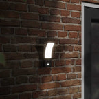 Applique con LED e Sensore 2 pz Nere in Alluminio Pressofuso
