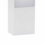 Applique per Esterni con LED 2 pz Bianche Alluminio Pressofuso