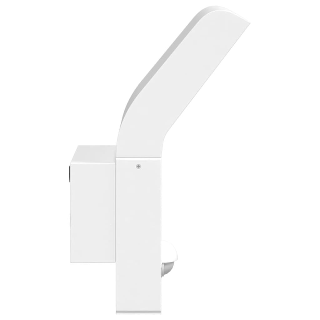 Applique con LED e Sensore Bianca in Alluminio Pressofuso