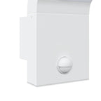 Applique con LED e Sensore 2 pz Bianche in Alluminio Pressofuso