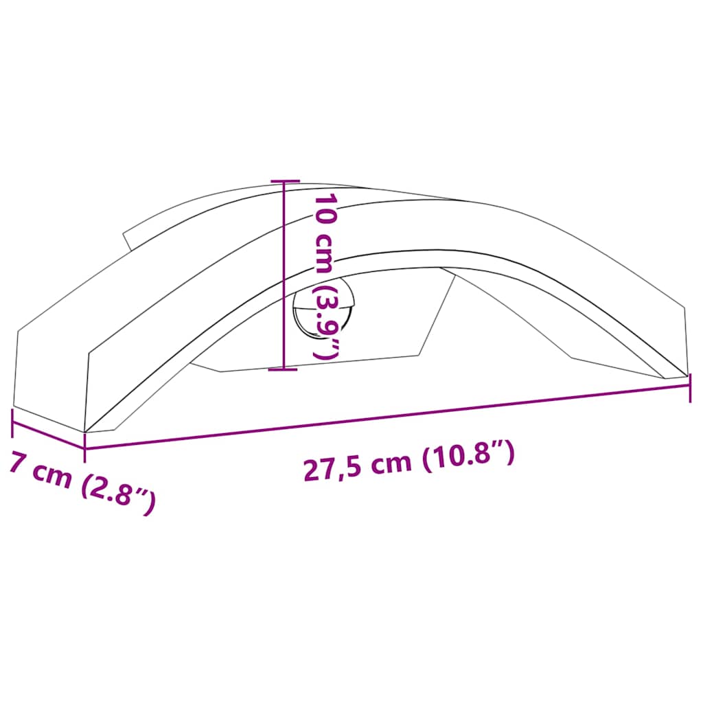 Applique con LED e Sensore 2 pz Nere in Alluminio Pressofuso
