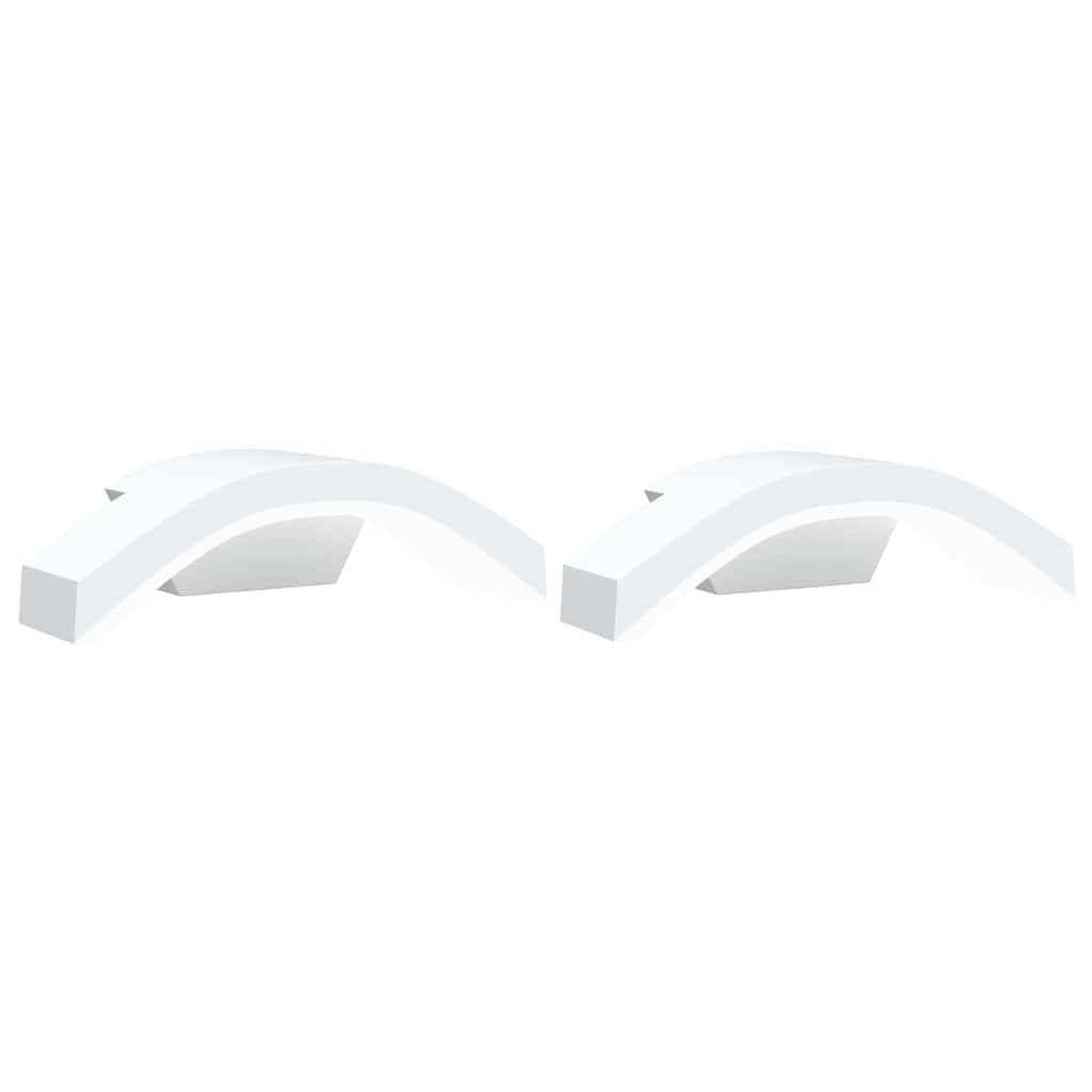 Applique per Esterni con LED 2 pz Bianche Alluminio Pressofuso