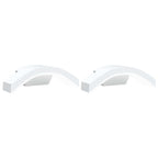 Applique per Esterni con LED 2 pz Bianche Alluminio Pressofuso