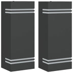 Applique da Esterno 2 pz Nere in Acciaio Inossidabile