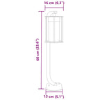 Lampade da Terra per Esterni 3 pz Nere 60 cm in Acciaio Inox