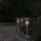 Lampada da Terra per Esterni Argento 60 cm in Acciaio Inox