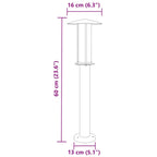 Lampada da Terra per Esterni Argento 60 cm in Acciaio Inox