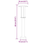 Lampade da Terra per Esterni 3 pz Nere 60 cm in Acciaio Inox