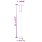 Lampada da Terra per Esterni Argento 100 cm in Acciaio Inox