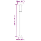 Lampade da Terra per Esterni 3 pz Nere 100 cm in Acciaio Inox