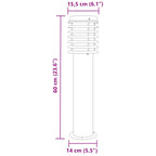 Lampade da Terra per Esterni 3 pz Nere 60 cm in Acciaio Inox