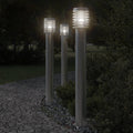 Lampada da Terra per Esterni Argento 110 cm in Acciaio Inox