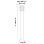 Lampade da Terra per Esterni 3 pz Argento 110cm in Acciaio Inox