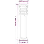 Lampada da Terra per Esterni Nera 60 cm in Acciaio Inox