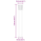 Lampada da Terra per Esterni Argento 110 cm in Acciaio Inox