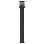 Lampade da Terra per Esterni 3 pz Nere 110 cm in Acciaio Inox