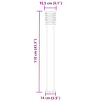 Lampade da Terra per Esterni 3 pz Nere 110 cm in Acciaio Inox