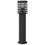 Lampada da Terra per Esterni Sensore Nera 60 cm in Acciaio
