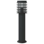 Lampade da Terra per Esterni Sensore 3 pz Nere 60 cm Acciaio